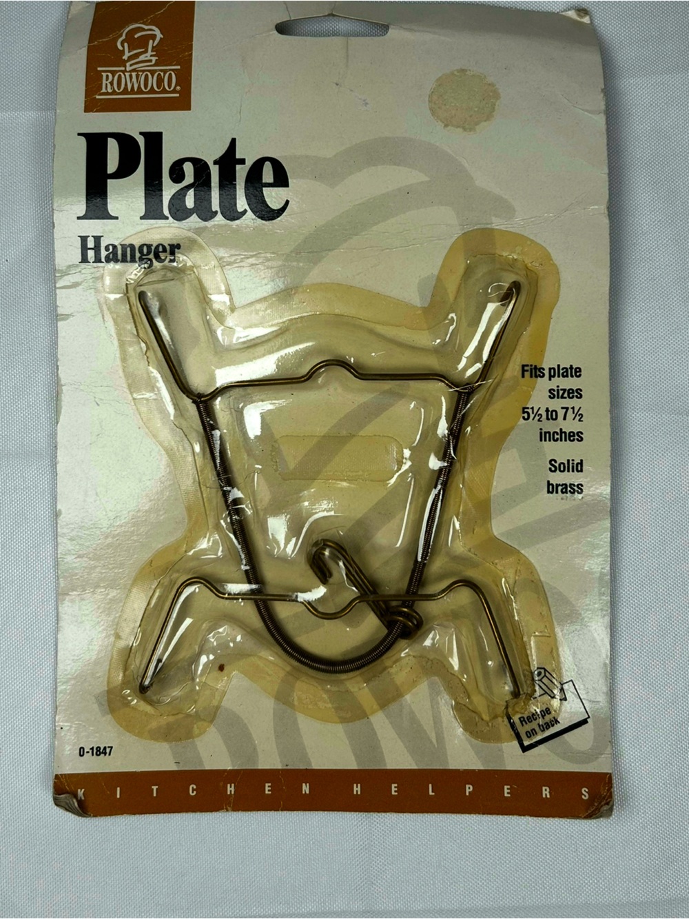 ROWOCO Vintage Brass Wall Plate Hanger Wire Springs For Plates Size 5.5-7.5"